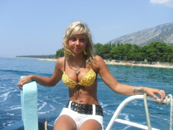 busty-babez:  Pleasure boat deckhand