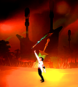 hyperionangel:  when i look up to where the sky should be… i see you.TRANSISTOR