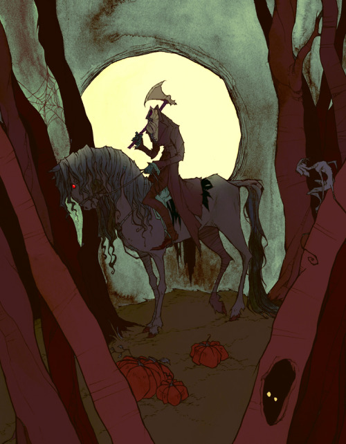 halloweenmonster:  abigaillarson:  Headless Horseman  You are incredible! This is amazing!
