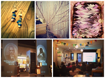 A few of the things we did this week: made earrings, planted a tree (and identified them!), marbled paper, talked Gowanus history at the Brooklyn Historical Society, and learned about starting a food biz in NYC.
Thanks to Jessica Kaufman/...