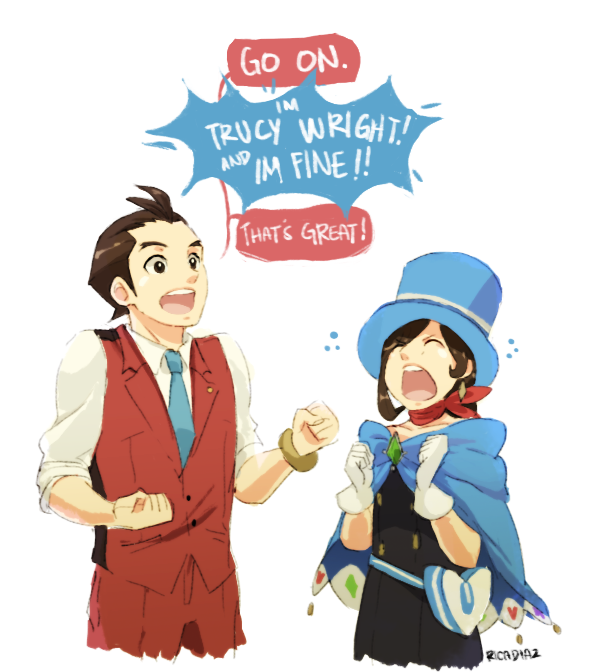 wonderfulworldofmoi: !!! I also have this headcanon that Apollo teaches Trucy his