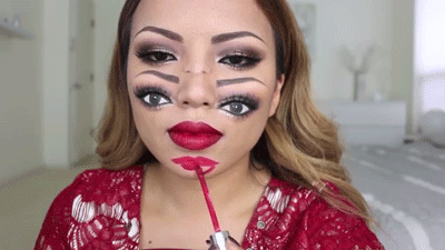 sun–flours:  sizvideos:   Watch the video of this Trippy Double Vision Makeup Look 