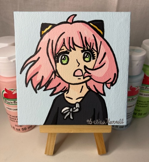 I’ve been seeing some other artists show their smaller paintings on tiny easels with the paint color