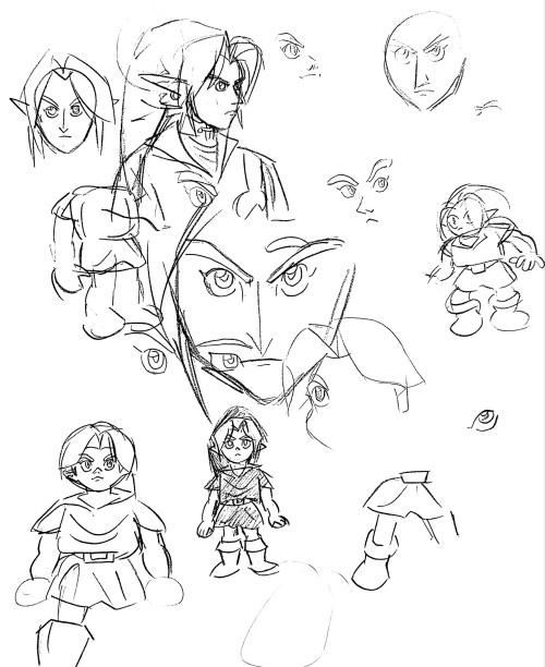 Some OOT Link Studies! I'm Referencing Off How He Looks In-game And Not In The Artwork Because I Like