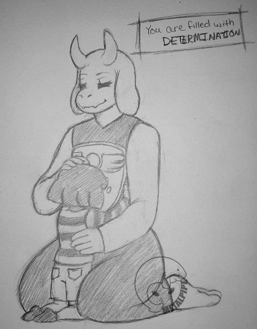 You are filled with DETERMINATION I am so stressed so I wanted to draw Goat Mom ♥