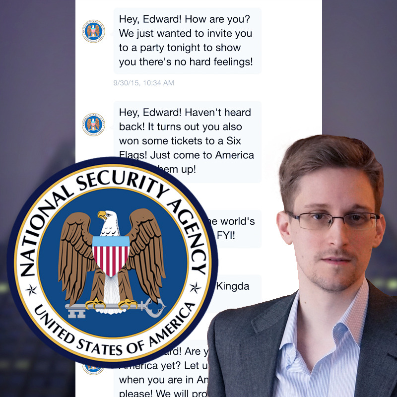 Twitter DMs From The NSA To Edward SnowdenThe NSA wasted no time getting in touch with Edward Snowden on Twitter.