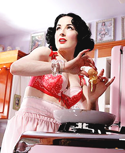 Adropofdita:  Dita Von Teese + Her Kitchens 