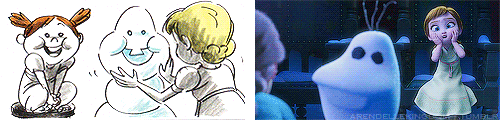 arendellekingdom:Storyboard to Final Version of the moviethe party is over | big summer blow out | a