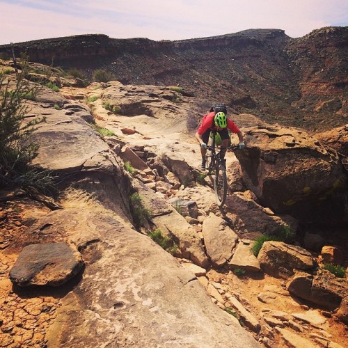 bikes-bridges-beer:#Repost @bicyclingmag Lou Mazzante, on a Pivot Mach 4, drops in on Barrel Roll in