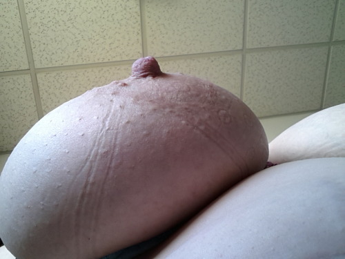 bobette-is-sexy:  Another pic I retrieved : from behind my desk with bra marks.