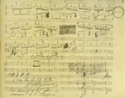Manuscript Pages From Frdric Chopins Piano Works In The Composers Hand: