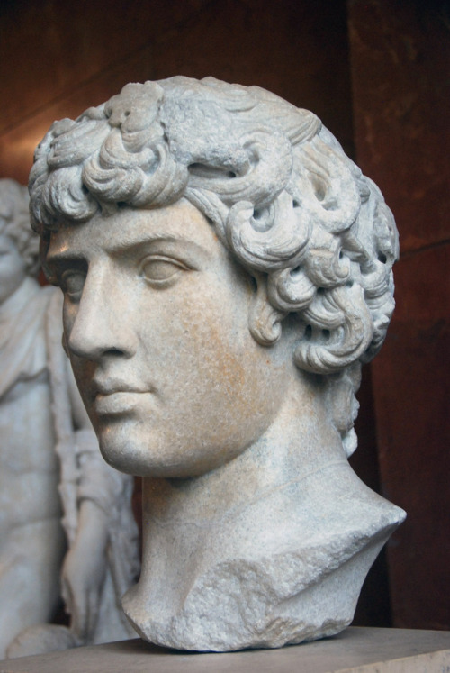 myglyptothek:Antinous as Dionysos. C. 130 AD. Marble. Musée du Louvre, Paris. Inv.  MR 414 - N 1299/