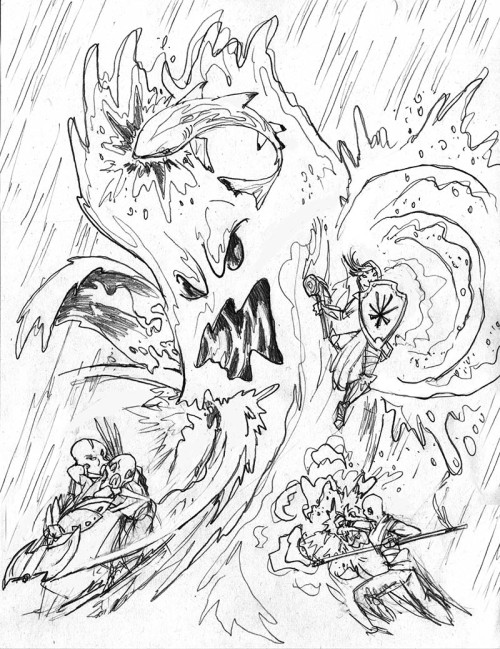 The Undevoured fight a water elemental.Our Eberron DND party fought a water elemental in a raging hu