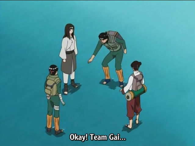 bleachxnaruto:teacher-monica:*Inner dialogue*Gai: Neji… put you f%$king girly hand