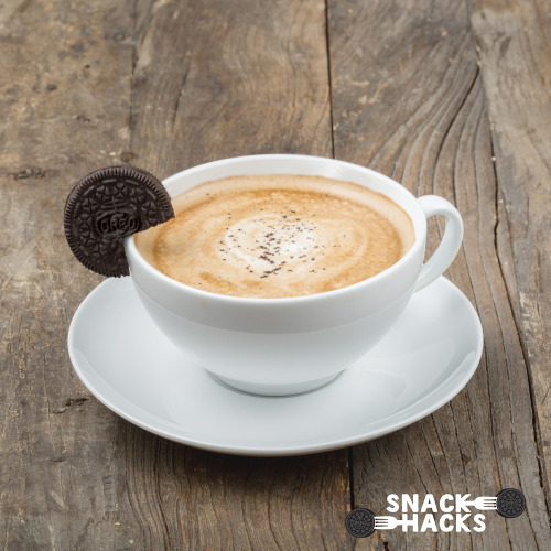 perchu:  oreo:  This is one good looking cup of Oreo Joe courtesy of Handsome Coffee. Get the Oreo Snack Hack here.  dont let the moreos guy see whatever this is supposed to be  waaaait a minute