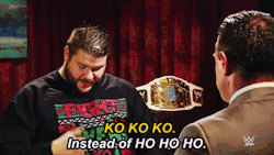 godzillawillsaveus:  Kevin Owens doesn’t like being compared to Santa Claus (x) 