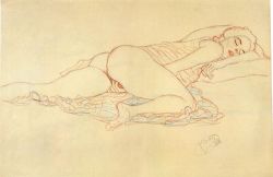 contemporaindufutur:  Gustav Klimt. Reclining Nude, 1916  