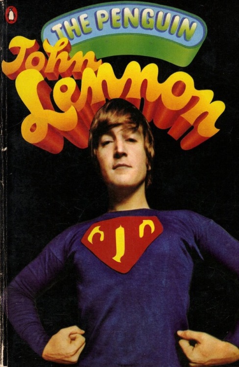 John Lennon as Superman: photos by Alan Aldridge for a collection of the Beatle’s writings, 1965.