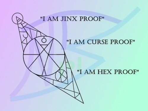 strangesigils: “I Am Jinx Proof”“I Am Curse Proof”“I Am Hex Proof&rdqu