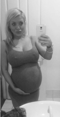 thefertilevalley:  Lesley was in an advanced state of pregnancy, thoroughly knocked up by her fiancé Roger - and she was loving every minute of it. Lesley loved the extra curves pregnancy gave her, and the feeling of being huge and carrying a big baby