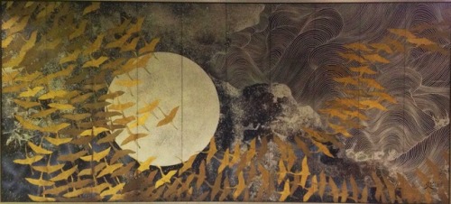 fujiwara57: byōbu-e 屏風絵 - peinture sur paraventKayama Matazō 加山又造 (1927-2004).