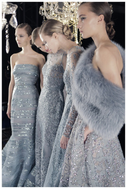 glitter-in-wonderland:  notordinaryfashion:  Elie Saab Haute Couture Fall 2014-15   Backstage  xx