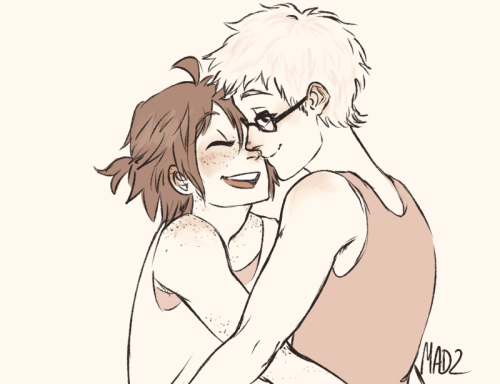 thorahathi:  smol tsukkiyama doodle 