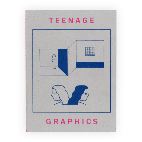 elevatorteeth:TEENAGE GRAPHICS by elevator teeth 28 page, 2 color risograph zine with embossed cover