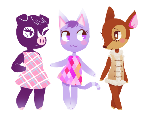 coffeecakey:took a lil break to draw some of my favorite villagers in rosewood right now ♥ transpare