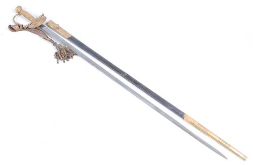 British Court Sword, 19th CenturyA Victorian Court sword, the 80 cm blade etched with a crowned VR c