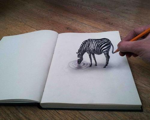 odditiesoflife:  Incredible 3D Optical Illusion Pencil Drawings Ramon Bruin, a self-taught artist from the Netherlands has created a new set of incredibly realistic 3D pencil drawings. In this highly talented man’s hands, a sheet of white paper and