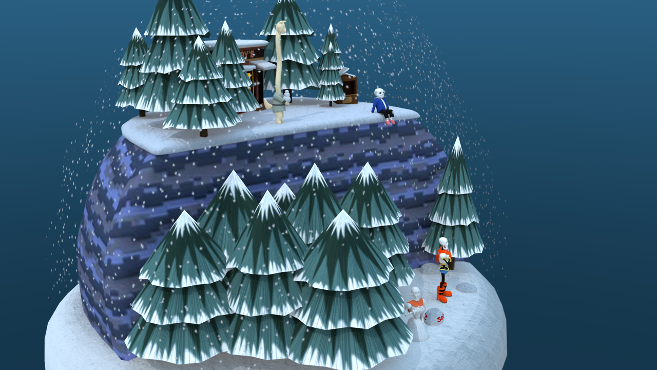 sleepyskele: Finally finished. Snowdin in a bottle. Grillbys is warm and cozy, while