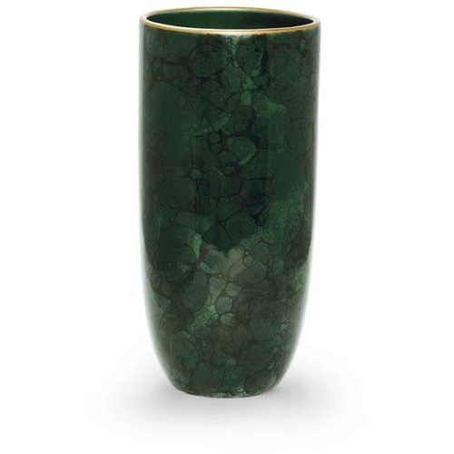 AERIN Smooth Vase - Malachite / Green Gold ❤ liked on Polyvore (see more gold vases)