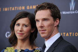 deareje:  deareje:  Benedict Cumberbatch and Sophie Hunter at “The Imitation Game” New York Premiere, Nov 17 2014. new tab for high res.  for those asking, here’s the ring.    I think her dress is GORGEOUS !!! Congrats to them, again, and I&rsquo;m