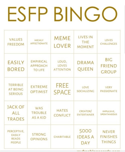 lsfp:Extrovert Mbti Bingo*not mineLol