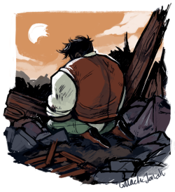 galacticjonah: we left behind rubble and smoke. im miserable, so nothing’s better than some vent art about miserable moments: the dark in all the boys’ past. 