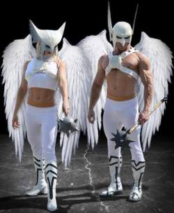 wwwbeautifullensecom:  motleyjack:  Hawkgirl and Hawkman Cosplay   the best cosplay i have seen to date.  Wow these are some really great cosplay outfits.