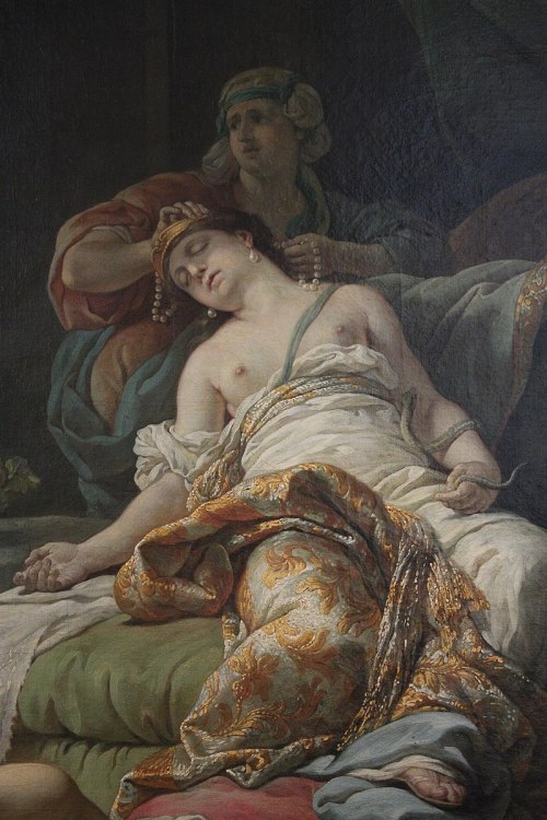 Détail de “Cléopâtre expirante” par Louis Jean Francois Lagrenée, 1755