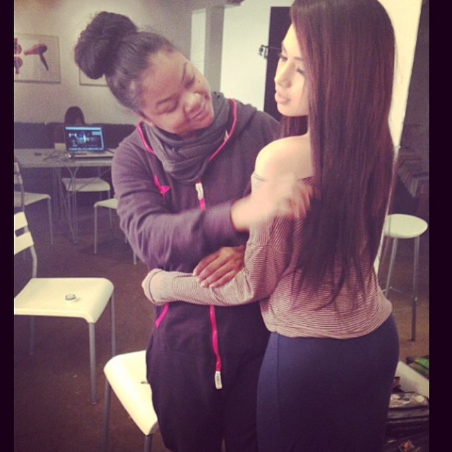 villegas-news:  jasminevillegas: #tbt to when me and @neicybaby were brunettes ❤️🙈😂