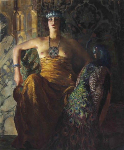 Selbstbewusst.1909.Oil on Canvas.90.5 x 73.7 cm. (35.43 x 28.74 in.)Art by Ferdinand Max Bredt. (186