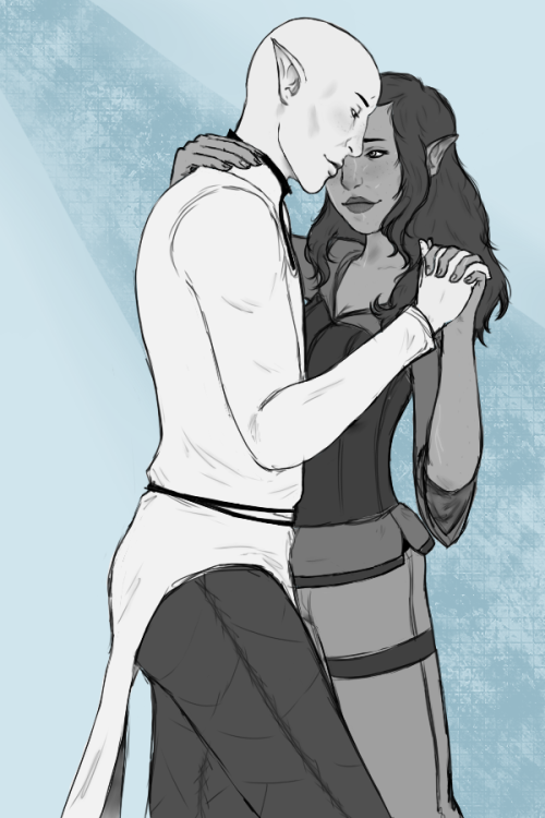 solas-trash:I headcanon that they spend a lot of time dancing and getting lost in each other’s eyes 