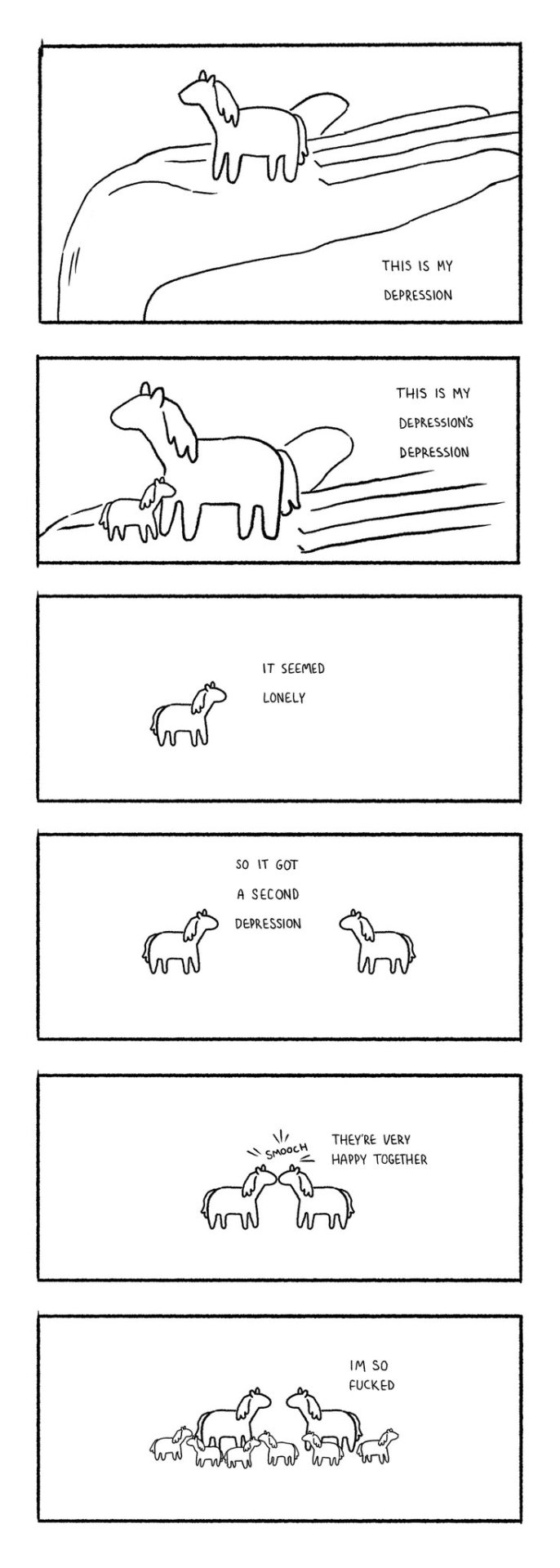 Last Year's Depression Comic Is This Years Depression Herd, Its Badly Drawn Because I Was Quite Depressed