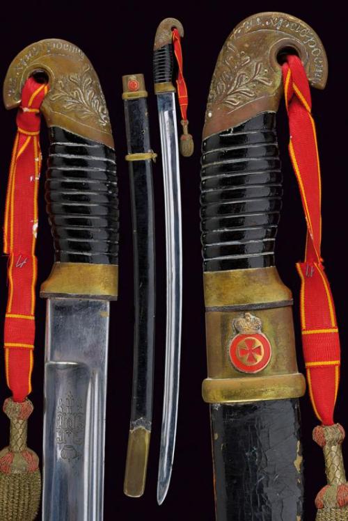 Russian Model 1910 cavalry shashka with Order of St. Anna for bravery, Russia, World War I.from Czer