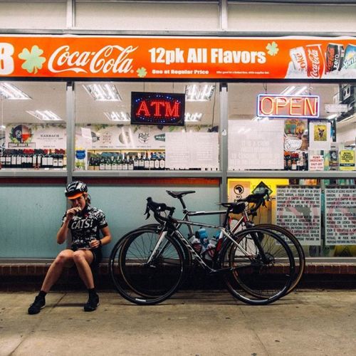 youcantbuyland:  Late-night gas station snackie snack after the weekly group ride : @truemarmalade •