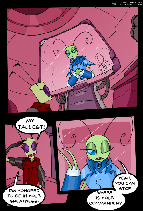 oh did you want more zim comic? sorry but im dancesdoing a comic about the Tallest.well, so far it’s