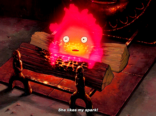 beyonceknowless:I don’t cook! I’m a scary and powerful fire demon!HOWL’S MOVING CASTLE (2004)