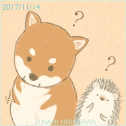 namiharinezumi:  1332 わかってんだかわかってないんだかわからない柴犬 Shiba Inu thinking what you said