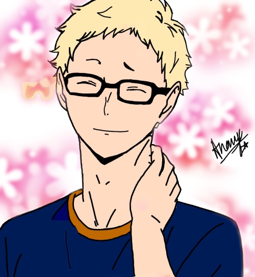 So, I drew Tsukishima Kei from Haikyuu using Ibis Paint. It’s really rough around the edges an