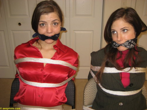 mmpphhmmpphh:  Two for Tuesday. Two bound and gagged babes are twice as nice.