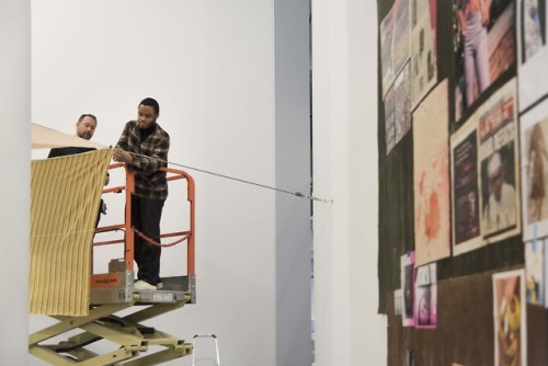 Emerging artist Eric N. Mack has been hard at work installing his first New York City solo exhibitio